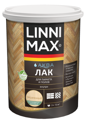 Лак акриловый LINNIMAX Аква Лак для паркета и полов Лак акриловый LINNIMAX Аква Лак для паркета и полов