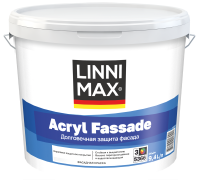 Краска водно-дисперсионная для наружных работ LINNIMAX Acryl Fassade / Акрил Фасад Краска водно-дисперсионная для наружных работ LINNIMAX Acryl Fassade / Акрил Фасад