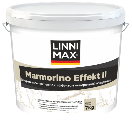 Декоративная интерьерная штукатурка LINNIMAX Marmorino Effekt II (7 кг)