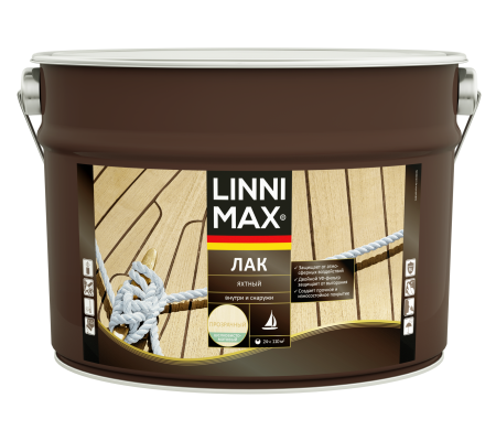Лак алкидно-уретановый LINNIMAX Лак Яхтный (прозрачный, 9 л, Шелковисто-матовый) Лак алкидно-уретановый LINNIMAX Лак Яхтный (прозрачный, 9 л, Шелковисто-матовый)