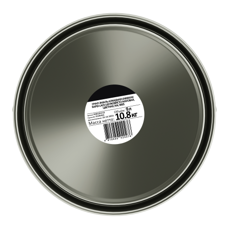 LINNIMAX RAPID-LACK (ALPINA) грунт-эмаль алкидная шелковисто-матовая (черный RAL 9005, 9 л)