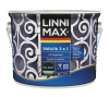 Эмаль алкидно-уретановая LINNIMAX Эмаль по ржавчине 3 в 1 (черный RAL 9005, 2.5 л)