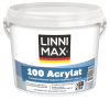 Краска водно-дисперсионная для наружных и внутренних работ LINNIMAX 100 Acrylat / 100 Акрилат (белый, 2.5 л, 1)