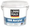 Краска водно-дисперсионная для наружных и внутренних работ LINNIMAX 100 Acrylat / 100 Акрилат (колеруемая, 2.35 л, 3)