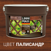 Лессирующий антисептик LINNIMAX Лазурь-гель для дерева (палисандр, 9 л)