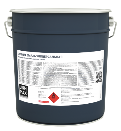 Эмаль алкидная LINNIMAX Эмаль универсальная (белый, 9 л, 1, Шелковисто-матовый)