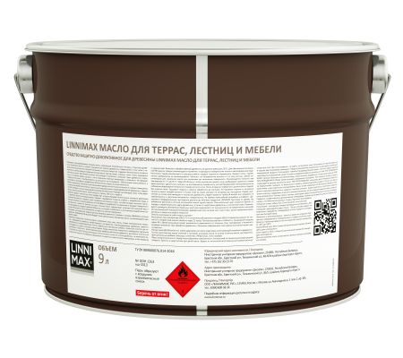 Средство защитно-декоративное для древесины LINNIMAX Масло для террас, лестниц и мебели (колеруемый, 9 л) Средство защитно-декоративное для древесины LINNIMAX Масло для террас, лестниц и мебели (колеруемый, 9 л)